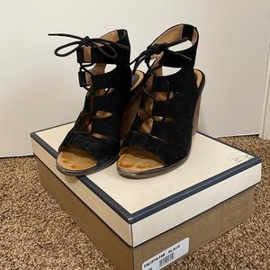 Melrose and Market, 6.5w, black suede wedge